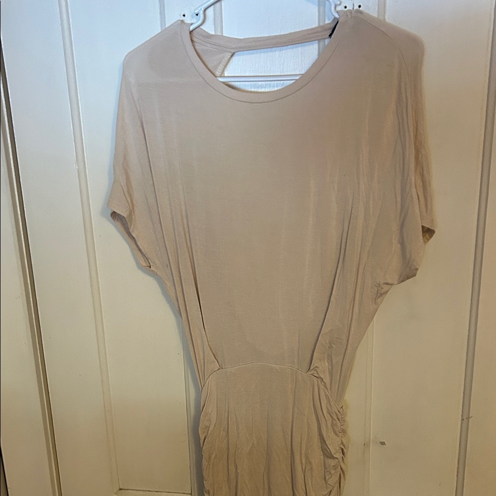 Lulu's Beige Backless Dress